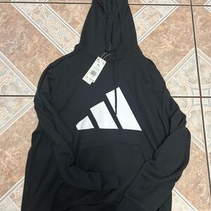Adidas Black and White Sweatshirt Bold Logo